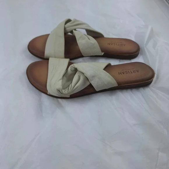 ARTISAN Crafted By Zigi Womens Leather Enida Off White Sandals Size 10 - Picture 7 of 10